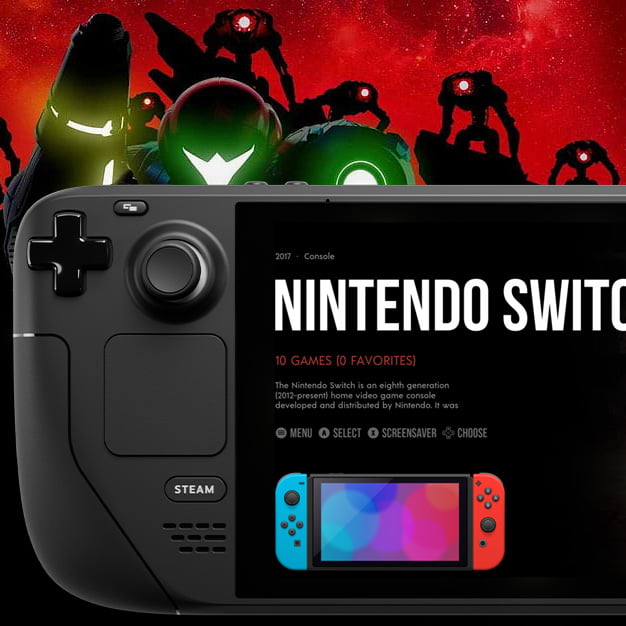 Nintendo Switch emulation on a Steam Deck with access to 5TB of games through Retrogrados Gaming’s private server.